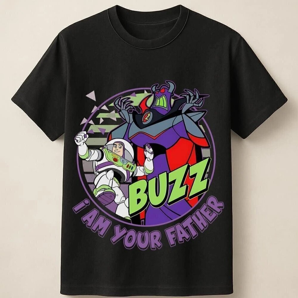 Buzz Lightyear vs Zurg Unisex T-Shirt I Am Your Father Retro Fan Tee .
